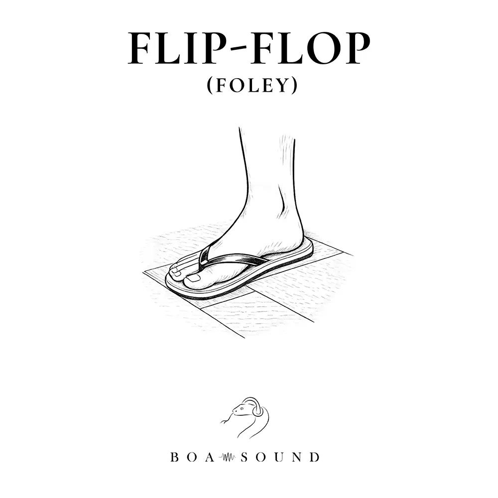 footsteps flipflop sandals sound effects library
