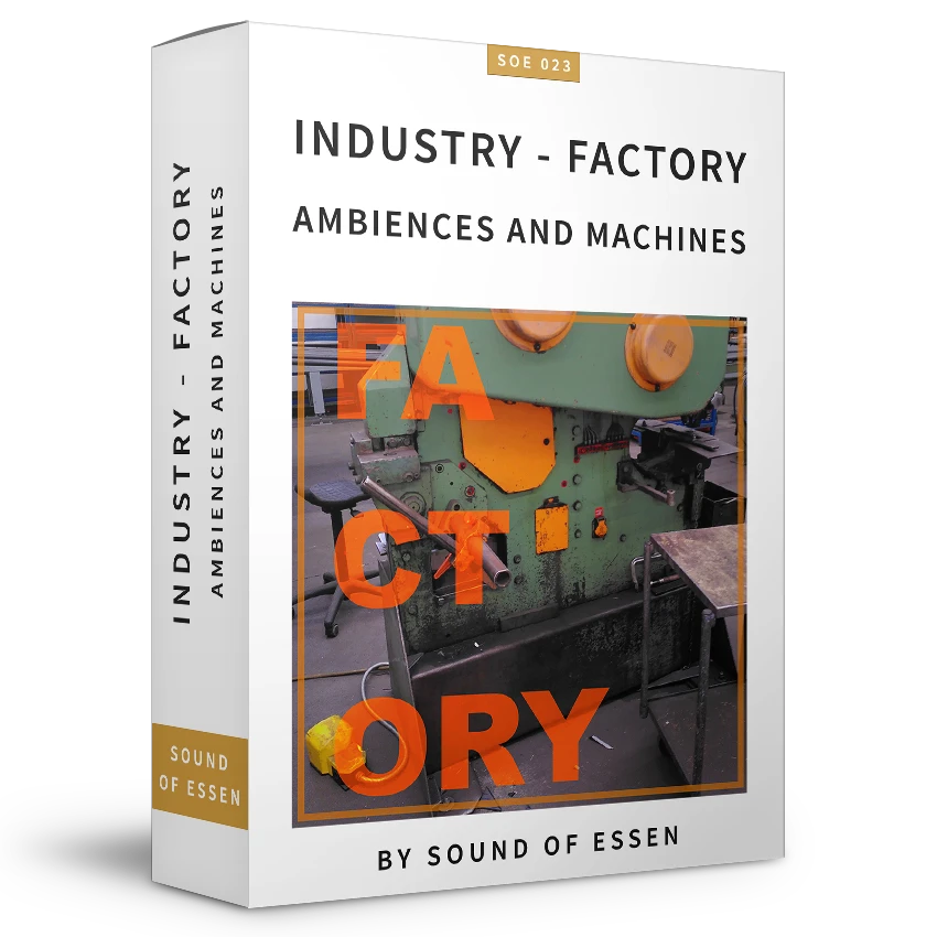 Industry - Factory Ambiences and Machines sound effects library